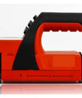 Fully Automatic Handheld Stud Finder And Wall Scanner For Concrete Metal And Rebar Detection With Bullseye Accuracy and Steel Thickness Mapping - Side view with ergonomic grip.