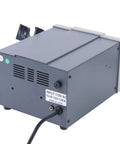 Rear view of Pro Grade Hot Air Rework Station With Digital Display And 1000W Heat Gun Soldering Iron Included Adjustable 100C To 500C For Electronics Repair And Desoldering PCB Work Desoldering Tool Kit For DIY Tech Repairs showing power input