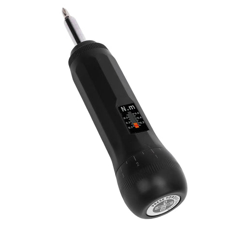 Jelquix Preset Torque Screwdriver With S2 Steel Bits And Adjustable Settings, calibrated tool with dial control for precise fastening.