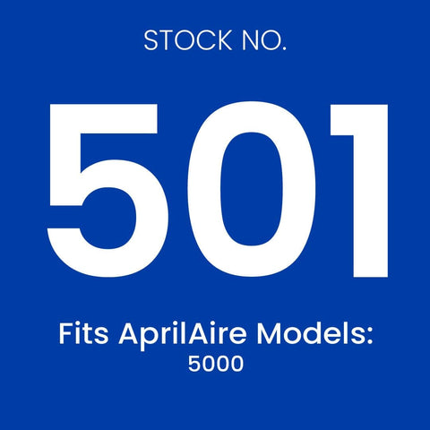501 Replacement Filter for 5000 Whole House Air Purifier packaging with model compatibility details.