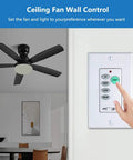 Enhanced Universal Ceiling Fan Wall Control Remote With 3 Speed Regulator And Full Range Dimmer, Transmitter Only, no receiver