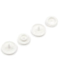 Round White Plastic Snaps Size 20 12 Count Set With Decorative Cap Socket Stud And Round Cap Easy To Attach With Snap Pliers