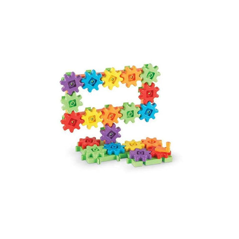 Colorful gears from Learning Resources Gears Starter Building Set For STEM Activities And Fine Motor Skill Development Totally Kid Friendly