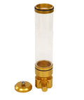 Wall Mounted Coffee Bean Dispenser With Clear Acrylic Jar For Busy Cafes And Brew Spots Detachable Sealed Hopper Keeps Beans Fresh No Fuss Wipe Down Large 5100g Spot Ready Setup gold and clear acrylic container