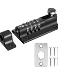 Tough As Nails Four Digit Combination Sliding Bolt Lock For Outdoor Gate Shed And Garage, zinc alloy latch with screws.