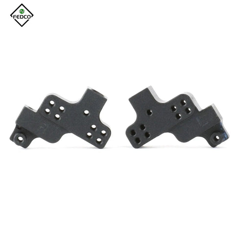 SCX24 Adjustable Shock Tower Mount Kit Four Pack With Multi Position Brackets For Axial SCX24 Crawler Upgrades shown in aluminum