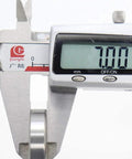 Measuring Sealed Cartridge Bearing Set 18 X 30 X 7 mm MR18307 RS 5 pack with caliper, width 7 mm displayed