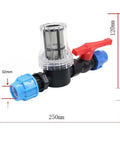 Universal Hose Connector and Drip Irrigation Adapter With 80 Mesh Water Filter For 20mm 25mm And 32mm Plastic Pipes Garden Drip Quick Connector, 32mm