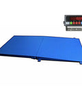 Heavy Duty Digital Floor Scale With Sturdy Side Ramp 48x48in steel deck for pallet dolly and warehouse stock handling.