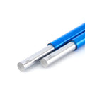 Built Tough 8mm X 300mm Hardened Chrome Cylinder Rod Precision Ground Linear Motion Guide Bar with Tight H8 Tolerance and Glass Smooth Finish for Heavy Duty Machine Shops and Custom Fabrication Two Pack, close-up view of ends.