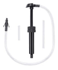 Two-Piece Fluid Transfer Pump Set For Gasoline Oil Diesel Kerosene And Water. Electric Battery Operated Manual Pump with hose.