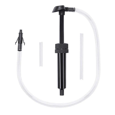 Two-Piece Fluid Transfer Pump Set For Gasoline Oil Diesel Kerosene And Water. Electric Battery Operated Manual Pump with hose.