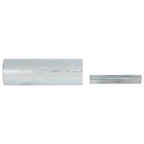 Beefy 7/8 To 1 Inch Crankshaft Sleeve Adapter Kit With Precision Step Key stainless steel adapter and key for engine shaft use.