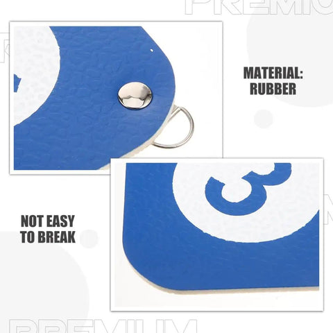 Close-up of blue rubber surface with fasteners, part of Two Piece Rubber Fencing Targets Wall Mounted Weatherproof Practice Targets For Fencing And Archery Blue Color Built Tough For Home Gym Or Outdoor Range Training