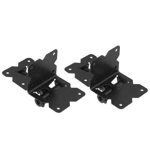 Heavy Duty Carbon Steel Gate Hinge Bolt Kit For Outdoor Fences And Gates Secure Locking Door Latch Hardware Set With Mounting Screws, black hinges