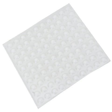Transparent Adhesive Rubber Feet Pads 8x2.5mm sheet of 100 no slip bumper pads for glass ceramic plastic metal surfaces