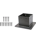 Beefy Heavy Duty Metal Post Brackets For Outdoor Use Weatherproof Fit For Pergolas Balconies And Deck Railings with screws