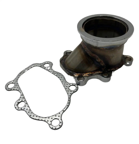 Stainless Steel 2.5 Inch V Band Clamp Flange Turbo Downpipe Adapter For T25 T28 GT25 GT28 Turbos 63mm Connector CNC Machined