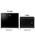 Locking Office Suggestion Box With Slot For Secure Feedback, Wall Mount Safe Mailbox in black, size comparison of two sizes
