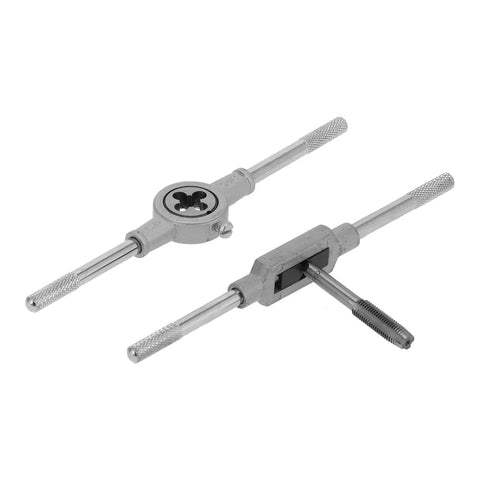 Pro Grade Built Tough Heavy Duty Tap Die Kit Alloy Steel Thread Repair Tool Set With 11 Taps And 11 Dies, Includes 2 Wrenches And Iron Box For CNC And Metalworking, Durable Manual Hardware For Industrial Repairs, alloy steel tap die wrenches