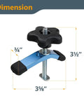 Mini T Track Hold Down Clamps Set Of 4 For Universal T-Track Systems, 3-5/8 Inch Long, 3/4 Inch Wide, with bolts and knobs