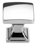 Curved Square Top Cabinet Knob Chrome Pull Handle 25mm Pack Of 25, polished chrome finish, single knob on white background