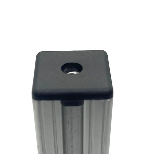 15 Series 1.5 Inch Square End Cap Black ABS Plastic For 80 20 Aluminum Extrusion T Slot Accessories installed top view
