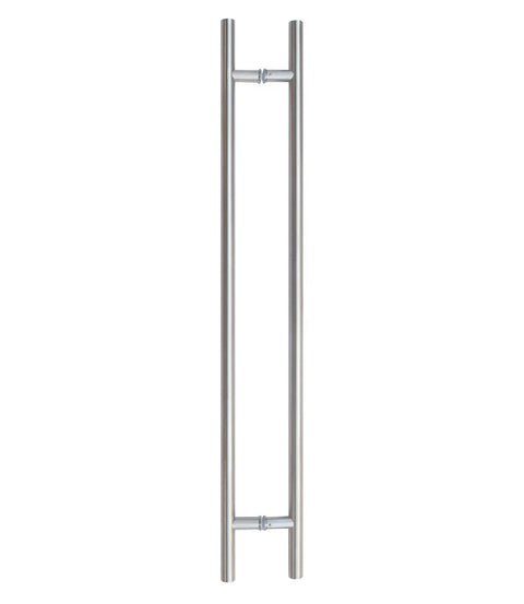 Long 39 3/8 Inch Stainless Steel Door Pull Handle For Interior And Exterior Doors Dual Side Round Tube Grips Satin Finish