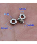 0.3 Module Planetary Gearbox With 5.95mm Outer Diameter, 2.55mm Inner Hole, 18 Teeth held on palm