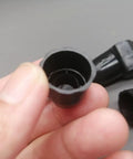 Close-up of a 8 Pack Fifteen Millimeter Bike Hub Axle Dust Covers Replacement End Caps For Bicycle Wheel Nuts Inner Diameter 15 Mm