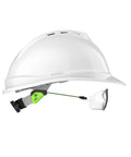 Hard Hat Safety Glasses With Interchangeable Lenses Anti Fog Anti Scratch Ansi Certified Ppe Eyewear mounted on a white hard hat.