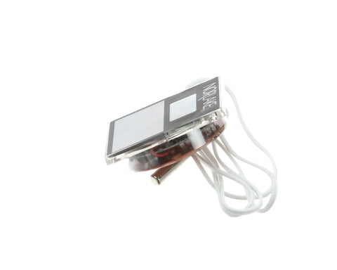 Side view of Solar Powered Digital Thermometer With 3 Foot Lead For Commercial Refrigeration Pro Grade OEM Replacement Part