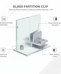 Sturdy Aluminum Alloy Glass Shelf Clip Support Built To Last For Secure Mounting In Metal Frames And Silver Hardware Fitting
