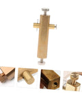 Pro Grade Violin Luthier Inlay Tool Curved Saddle Knife accessory showing brass body for precise grooving and engraving.