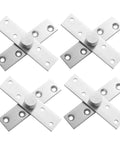 Hidden 360 Degree Door Hinges For Wood Doors And Bookcases That Spin Smoothly With Stainless Steel Pivot Mechanics Heavy Duty And Invisible Mounting For A Slick Clean Look Install 4 Pack By DIYEAH