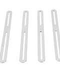 Stainless Steel Flat Mending Plate 4 Pack With Single Slot Adjustable Repair Brackets Smooth Brushed Finish For Wood Furniture Reinforcement