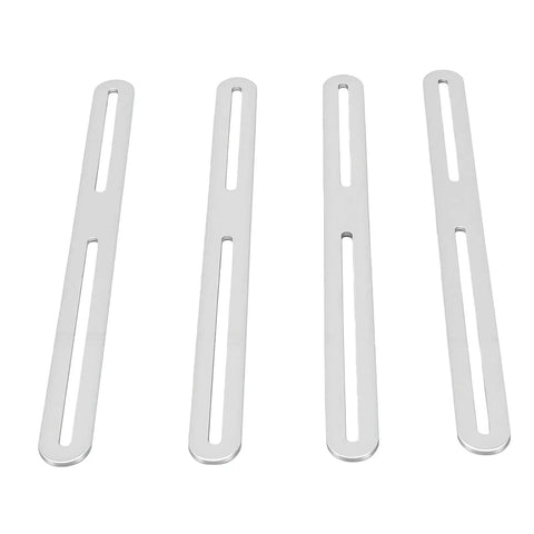 Stainless Steel Flat Mending Plate 4 Pack With Single Slot Adjustable Repair Brackets Smooth Brushed Finish For Wood Furniture Reinforcement