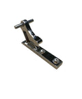 Heavy Duty Refrigerator Middle Door Hinge Replacement Featuring Slick Anti Pinch Buffer And Snug Cold Air Seal For BCD 199kb 206fb 238we 268h Top Shelf Units, chrome finish detail view.