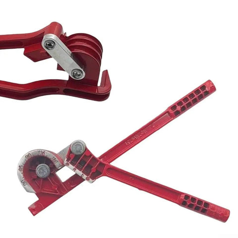 Heavy Duty Manual Tube Bender For Copper Aluminum Steel Brass Pipes showing compact design and clear marking scale for precision bends.