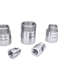 Set of metal ER collet thread adapters for ER20-ER25 with spindle shaft sleeves, 5 pieces