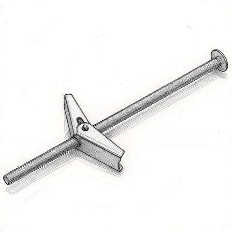 Quarter Inch By Three Inch Carbon Steel Toggle Bolt Wing Anchor Pack Of 50 For Hollow Wall Surfaces Ideal For Block And Drywall With Spring Wing Toggle