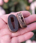 Dope Antique Copper Samurai Tsuba Fuchi Kashira Menuki Set With Dragon Phoenix Buddha Demon Floral Motif For Universal Katana