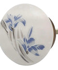 100 Pack Multicolor Flower Premium Ceramic Drawer Knobs For Kitchen Cabinet Doors And Dresser Pulls Knockout Floral Design in blue.