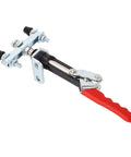 Beefy Quick Release Push Pull Toggle Clamp With Adjustable Elbow Joint And 185 Degree Handle For Metalworking Woodworking Welding And Machinery Maintenance Built From High Carbon Steel For Heavy Duty Precision Clamping, red handle