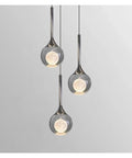 Modern Stair Chandelier Pendant Lights Indoor Lighting Ceiling Lamp with three glass bulbs for Living Room Indoor Lightin.