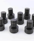 Various sizes of oval hole punch dies for CH-70 hydraulic punching machine, showcasing heavy-duty metal options for precise punching.