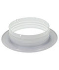 5 Inch Air Vent Duct Connector Flange For HVAC Ducting, Straight Metal Duct Pipe Plate showing front view with pre bored holes.