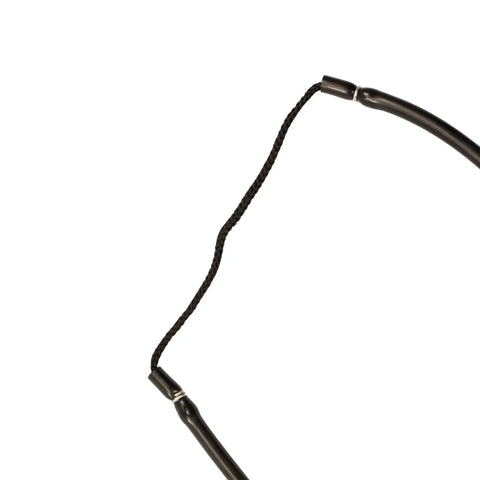 Close-up of Heavy Duty Hawaiian Sling Speargun Pole With Black Rubber Sling And Fresh Tubing For Spearfishing Hunting And Outdoor Diving Beast Gear.