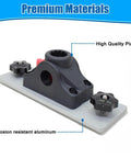 Universal Track Bracket for Versatrack and Ranger Track Systems, 360 Degree Rotating Fishing Rod Base Fits Smokercraft and Bass Tracker Gunnel Tracks, Durable Mount for Easy Rod Access, plastic and aluminum