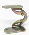 2 Pcs Heavy Duty Flip Top Hinges For Dining Tables And Butler Trays, 180 Degree Rotating Corner Hardware With Mounting Screws, showing metal hinge side view.
